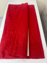 Netkota saree with applique work MS81788 - Red