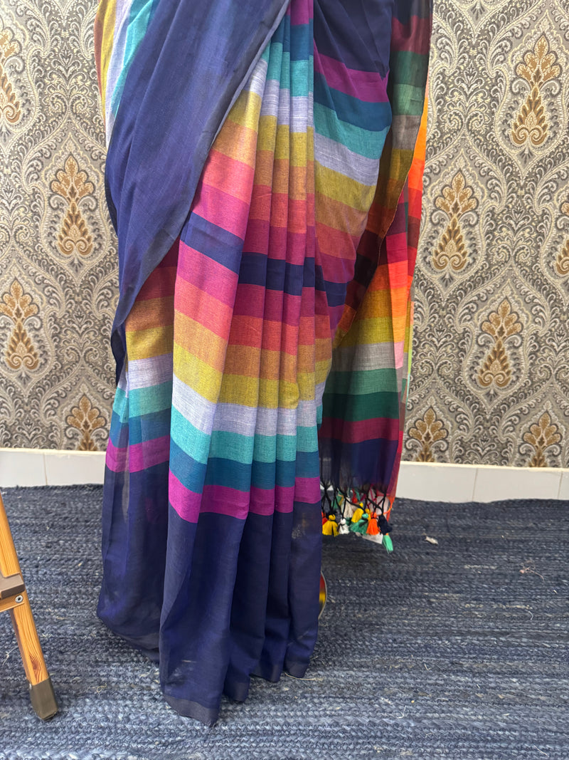 Rainbow Soft mulcotton saree MS4436