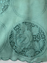 Tussar chanderi cutwork saree MSTC121 GreenBlue