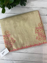 Tissue mix Soft silk saree with applique work MS8146