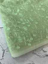 Moonga checks saree with embroidery MSH219 Pista