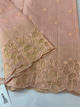Soft kota silk saree with applique work MS85432 Peach
