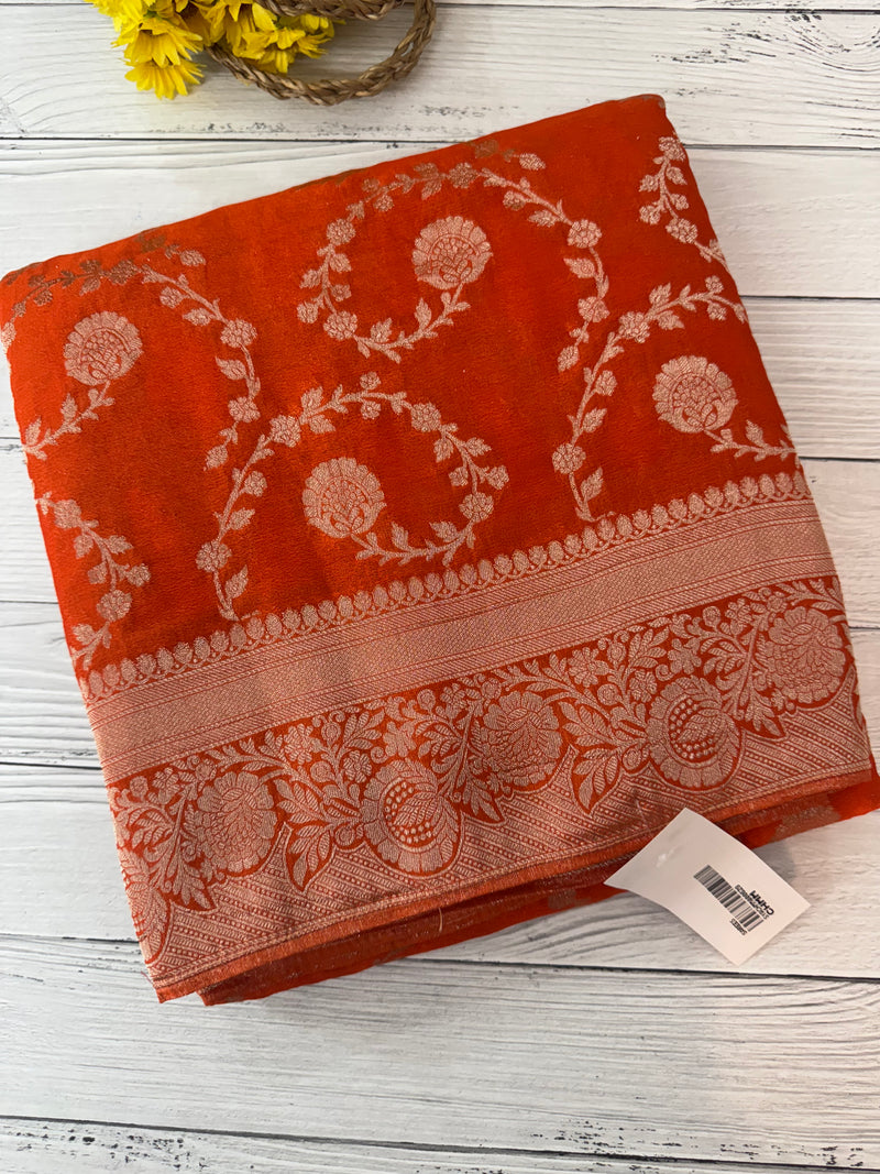 Semi Banarasi Georgette saree MKGS721