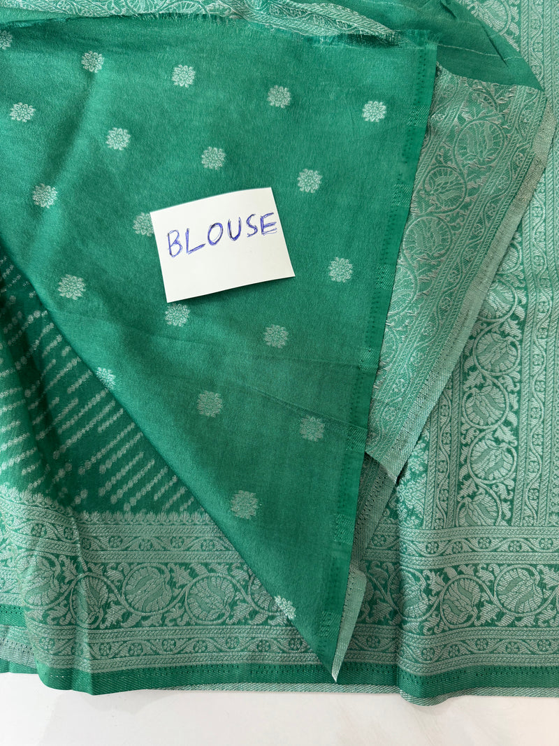 Soft chiffon Georgette saree - MS13321 Jade Green