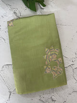 Tussar finish soft silk saree with thread embroidery MTS568 Green