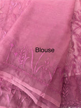 Soft organza saree with applique and thread work - MSH956