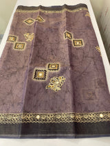 Tissue linen saree MLS345