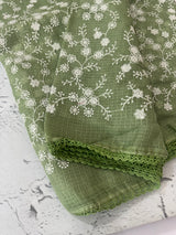 Soft kota checks saree with embroidery - MS7678