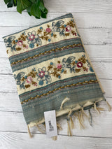 Tissue linen saree with kanta embriodery saree MS88650