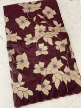 Semi organza saree with tissue applqiue work - MSH931