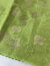 Tissue Silk applique work saree MSH120