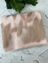 Soft organza saree with tissue appliqué work - MSH916 PastelPeachPink