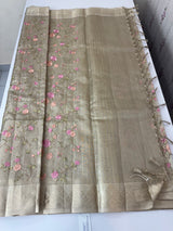 Kota Tissue Silk Saree with multicolor embroidery - SYACSER