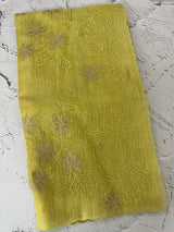 Tissue Silk applique work saree MSH120 PearGreen