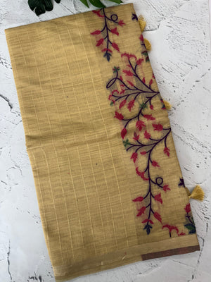 Jamdani silk Cotton Saree with thread work  MSJ795