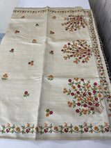 Blended semi tussar silk saree with embroidery MSJ679(3)