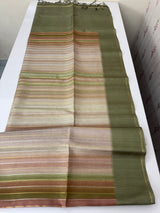 Multi color Semi soft silk saree with borders MSS590