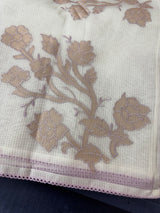 NetKota Applique work saree  MSH123- White & Lavender