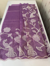 Crush Organza Applique work saree MS14987