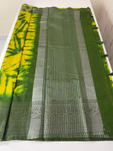 Tie & Dye semi silk sarees  MSS9876