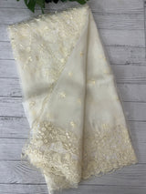 Tissue Organza saree with embroidery work MS15727