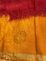 Chiffon georgette saree with crochet work - MS7633