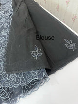 NetKota Applique work saree  MSH110- Black