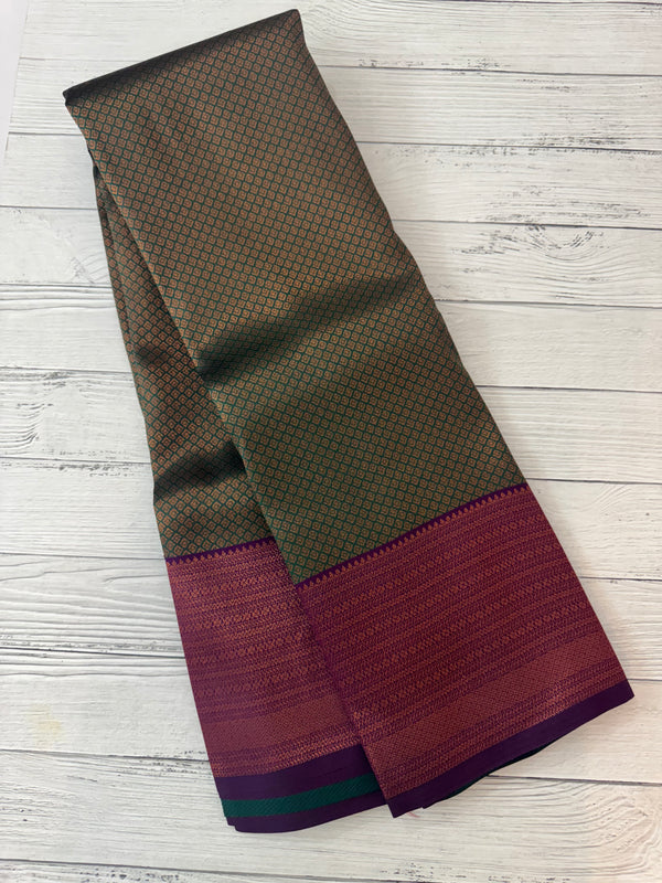 Brocade semi silk saree MS67443