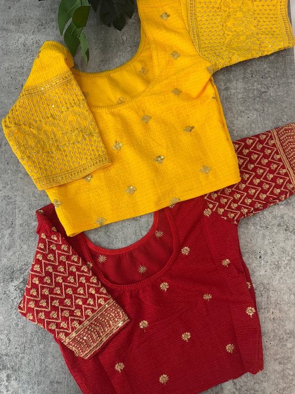 Stretchable Readymade blouse with sequence work : SIZE 32 - Combo 5