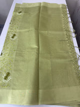 Tissue silk saree with embroidery MSH240