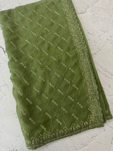 Partywear Georgette saree with cutdana work MSG7888
