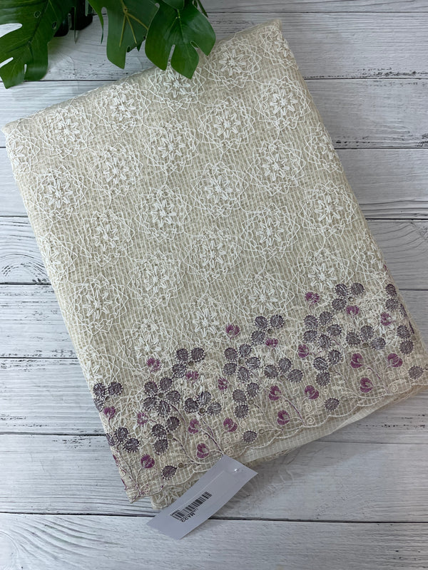 Cutwork Phulkari NetKota embroidery saree - MSH987