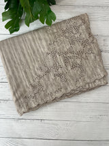 Cutwork Semi silk saree MSR908- DuskyBrown