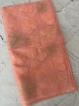 Viscose organza saree with thread work - MSH925 PeachPink