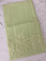 Moonga checks Applique work saree  MSM876