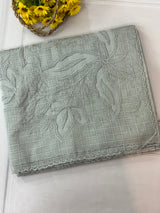 Kota silk saree with applique work VSJC1- Ash