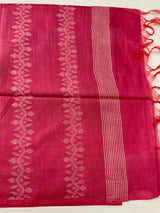Bhagalpuri Semi tussar saree with contrast pallu and blouse MS899