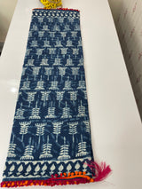 Pure mul cotton hand block printed saree SKSRMY