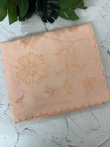 Soft Pashmina saree with organza Applique work MSH253