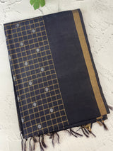 Bhagalpuri Semi tussar saree MS896 - DarkBlue