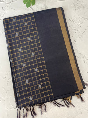 Bhagalpuri Semi tussar saree MS896 - DarkBlue