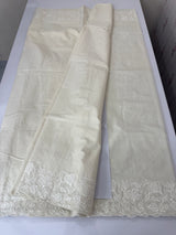 Mul chanderi saree with applique work MSH659- OffWhite