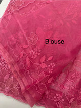 Soft Organza saree with Applique work MSLK478