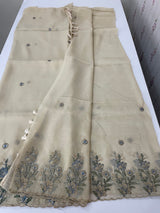 Soft crush chiffon saree with embroidery MCH390