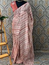 Soft chanderi saree with lace border  SFTCT