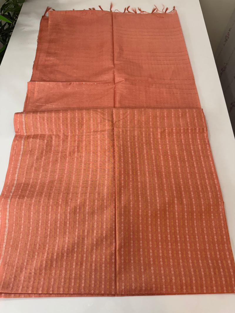 Semi tussar saree with thread work SBHMSH Peach