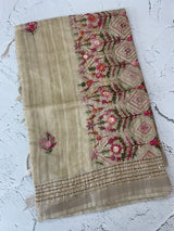 Handworked Blended tussar silk saree MS90543 (16)