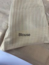Tissue Silk Saree with Cross Stitch Embroidery MS8933