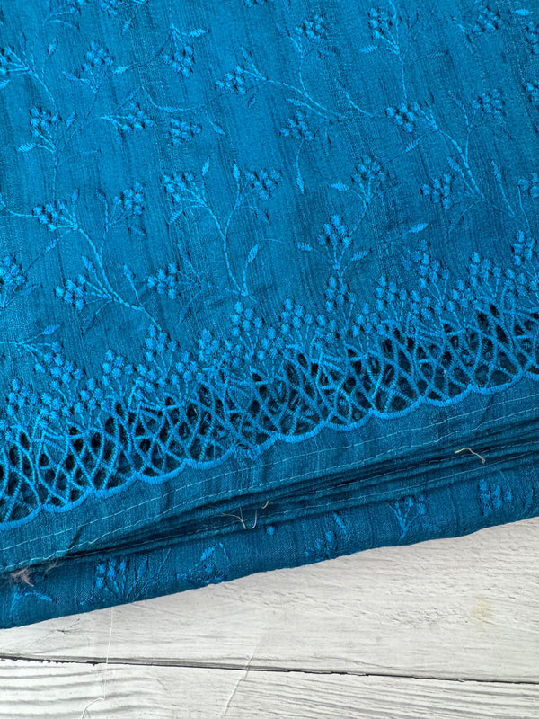 Cutwork Blended Jute - tussar saree MTS9079