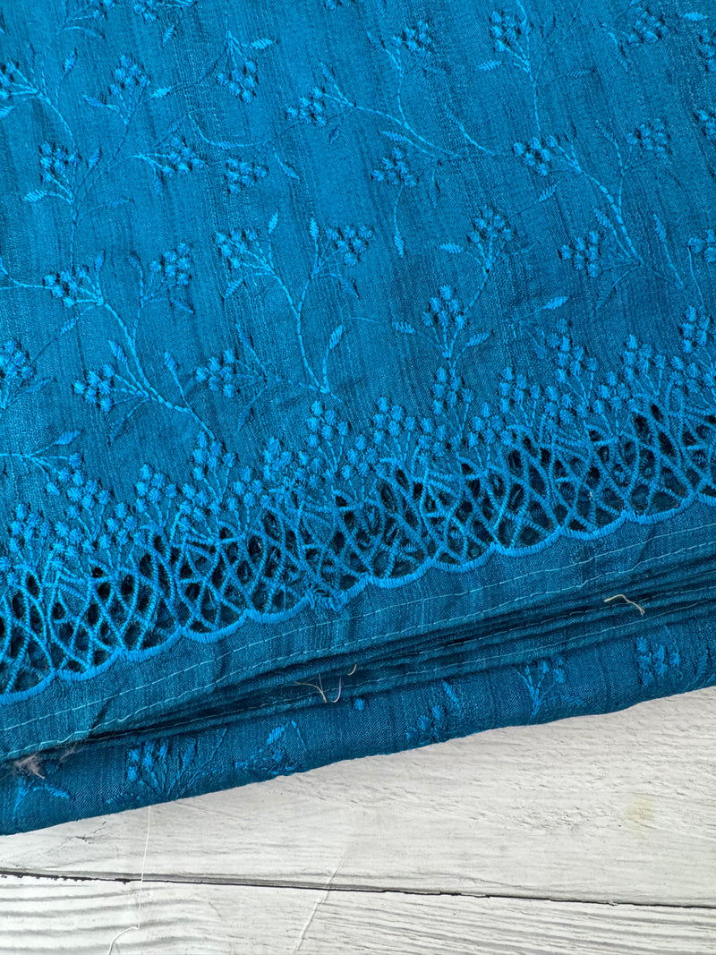 Cutwork Blended Jute - tussar saree MTS9079